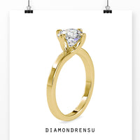 Solitaire diamond ring with a secure prong setting for maximum shine.
