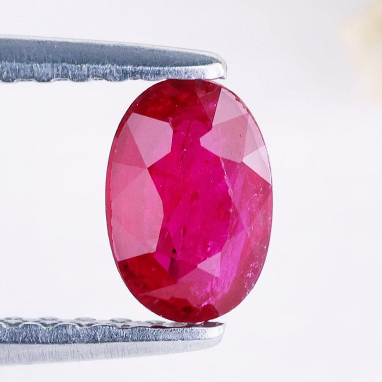 Ruby Gemstone listed as oval cut ruby gemstone and 0.53 carat gemstone.
