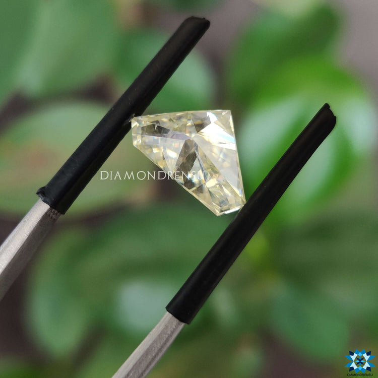 1.81 carat moissanite paired with loose moissanite stone.
