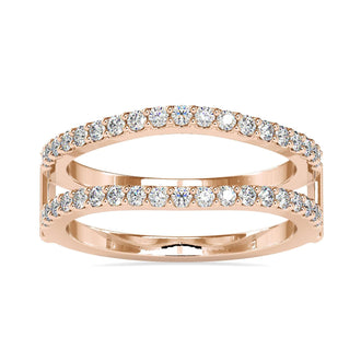 Shared prong engagement ring with lab grown diamonds, handmade design
