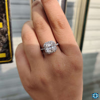Exquisite Moissanite Princess Cut Ring featuring unmatched brilliance and fire.