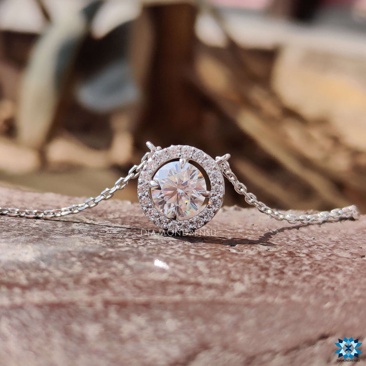 moissanite pendant necklace - diamondrensu