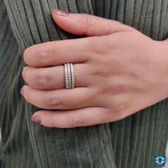 Stackable eternity bands crafted for elegant and modern style.