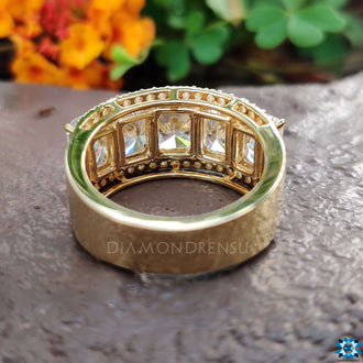 Moissanite radiant cut engagement ring perfect for unforgettable moments.