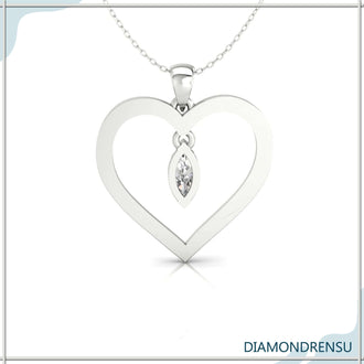 The heart shape pendant adds a sweet, romantic touch.
