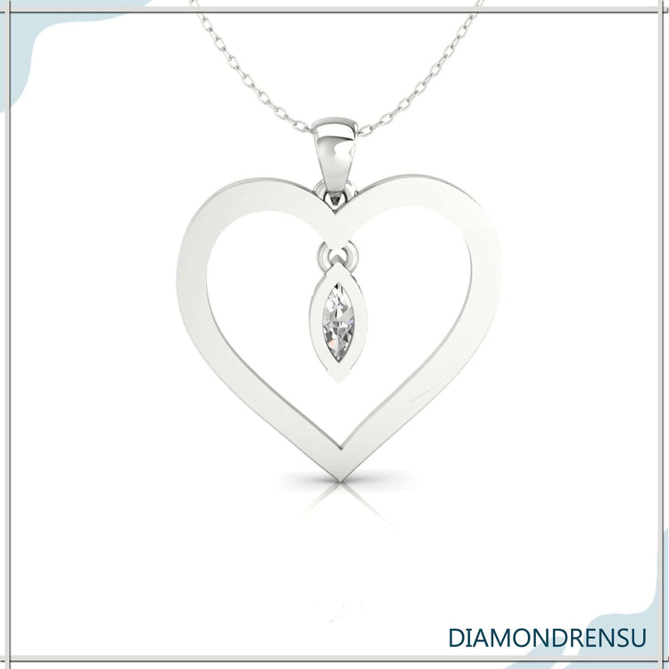 The heart shape pendant adds a sweet, romantic touch.
