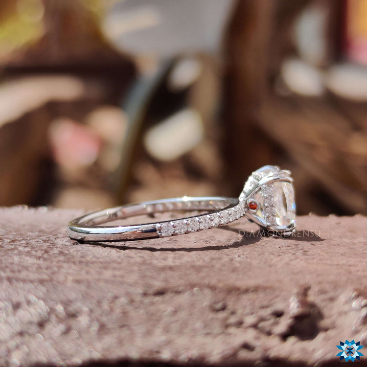 affordable moissanite engagement ring - diamondrensu