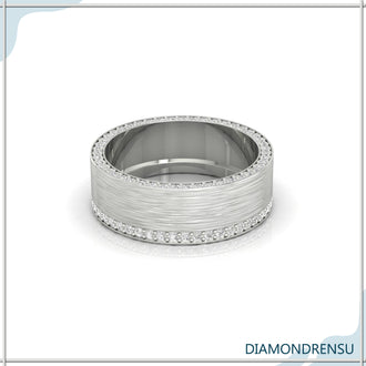 Men eternity band with Lab Grown Diamonds.
