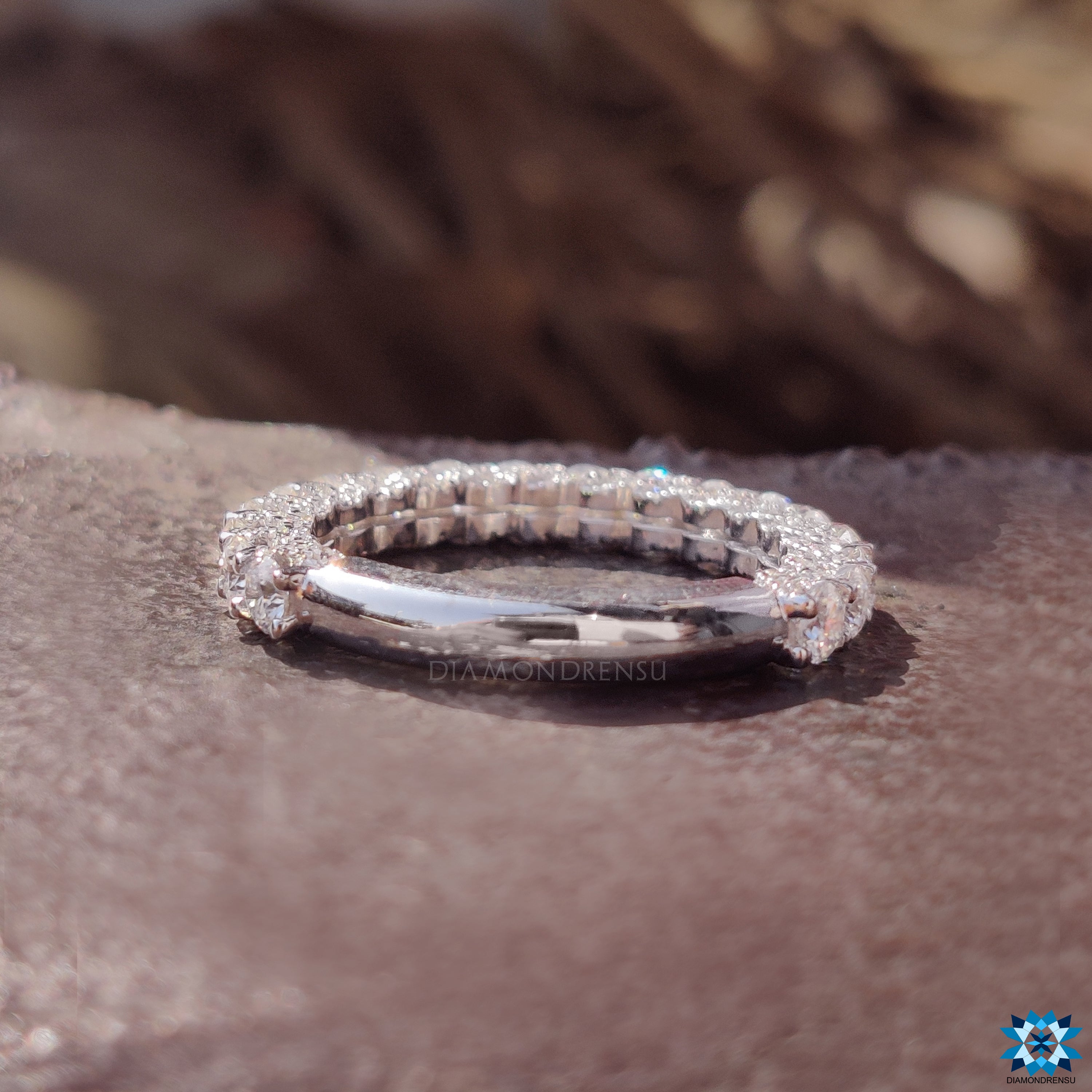 85 Stone Pave Set Eternity Ring (ENG-008) - The Cornwall Jewellery Co.