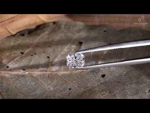 Loose diamond shaped as lab grown radiant cut diamond.
