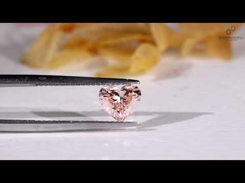 heart shape pink color lab grown diamond