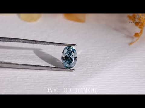 Fancy Blue Color Lab Grown Diamond, 1.30 CT Oval VS Clarity Loose Diamond for Engagement Ring, Anniversary Ring or Wedding Ring