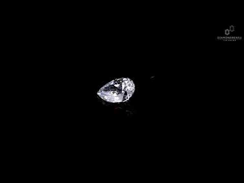 IGI certified loose diamond shaped as pear shaped diamond.
