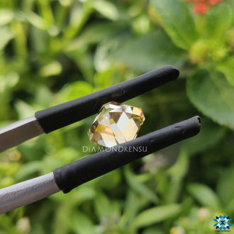 Asscher cut offered in Champagne Asscher Cut with moissanite loose stone.
