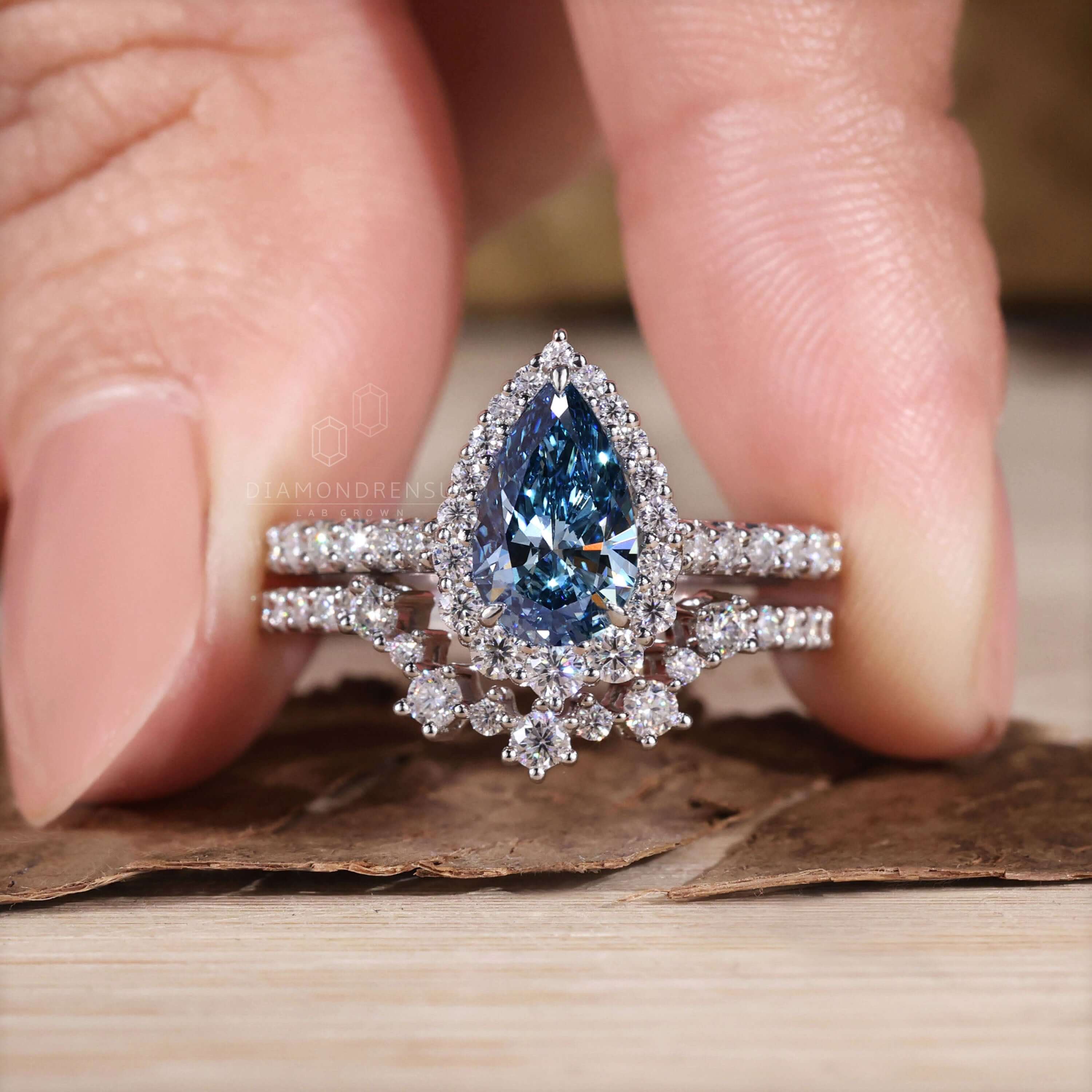 Fancy blue diamond ring Clearance