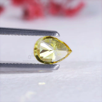 Buy loose diamond in pear shape with 1.10 carat yellow lab grown brilliance.
