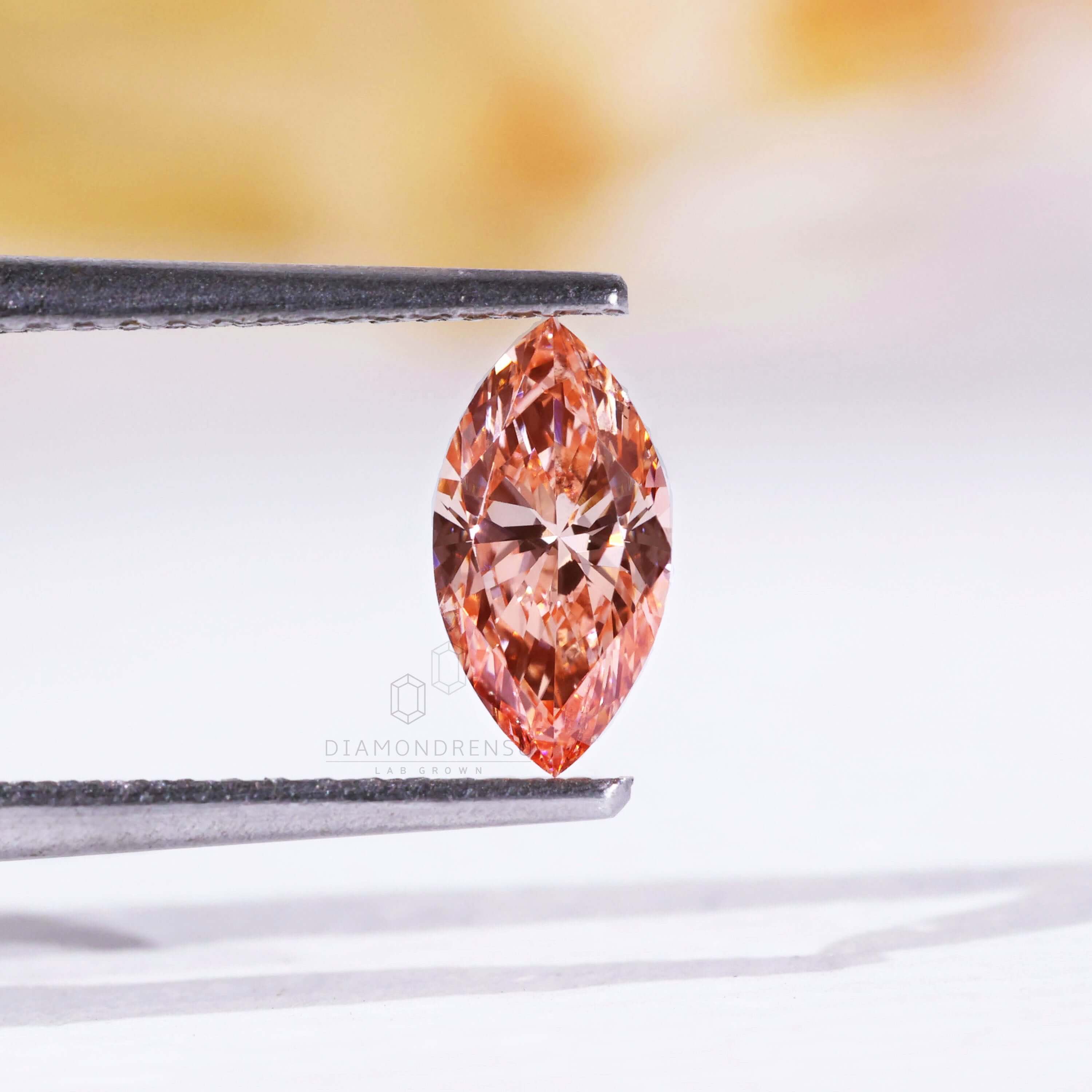 pink lab created diamond