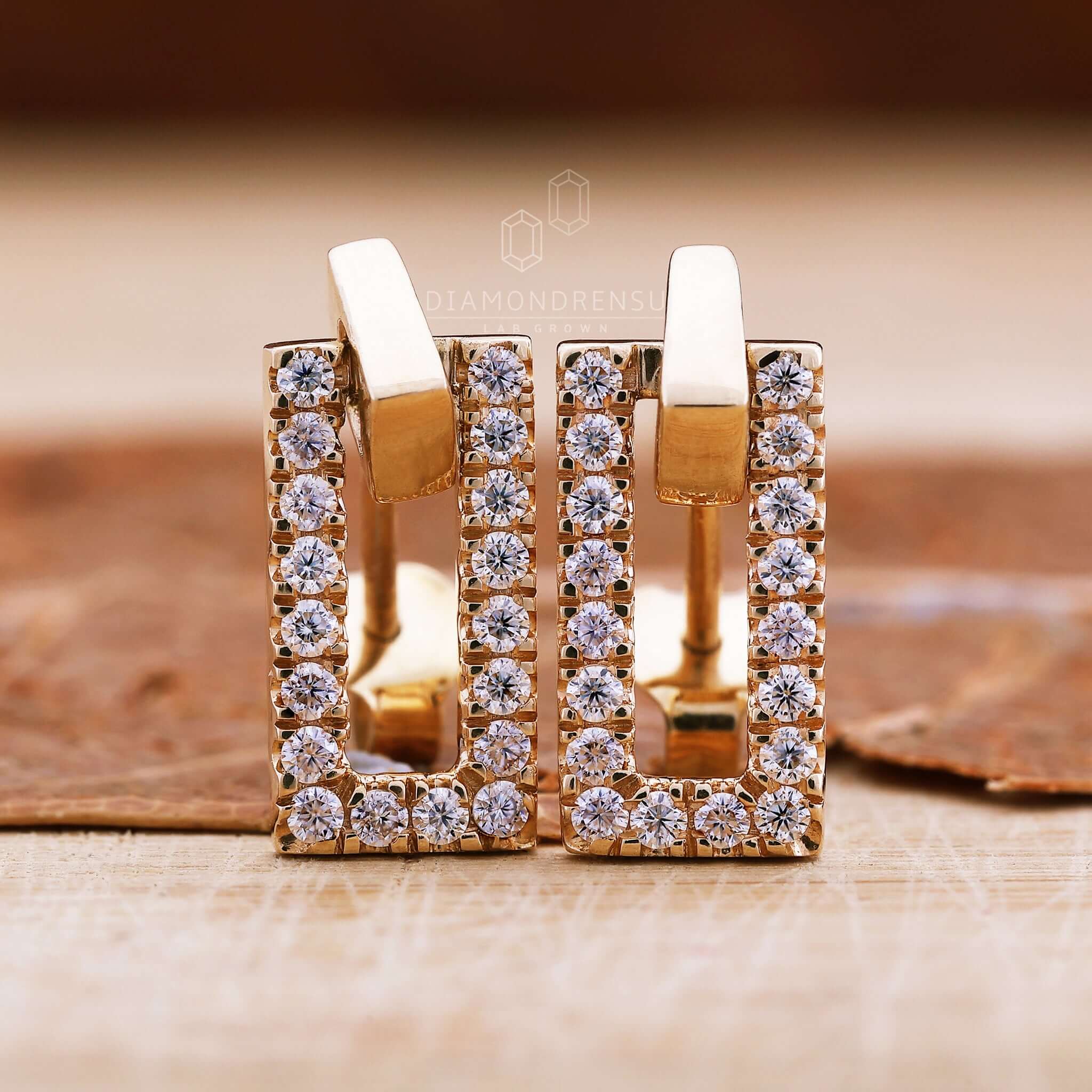 REAL 14k Rose Gold Diamond Ladies Ring Rectangle Shape Women Engagemen –  Globalwatches10