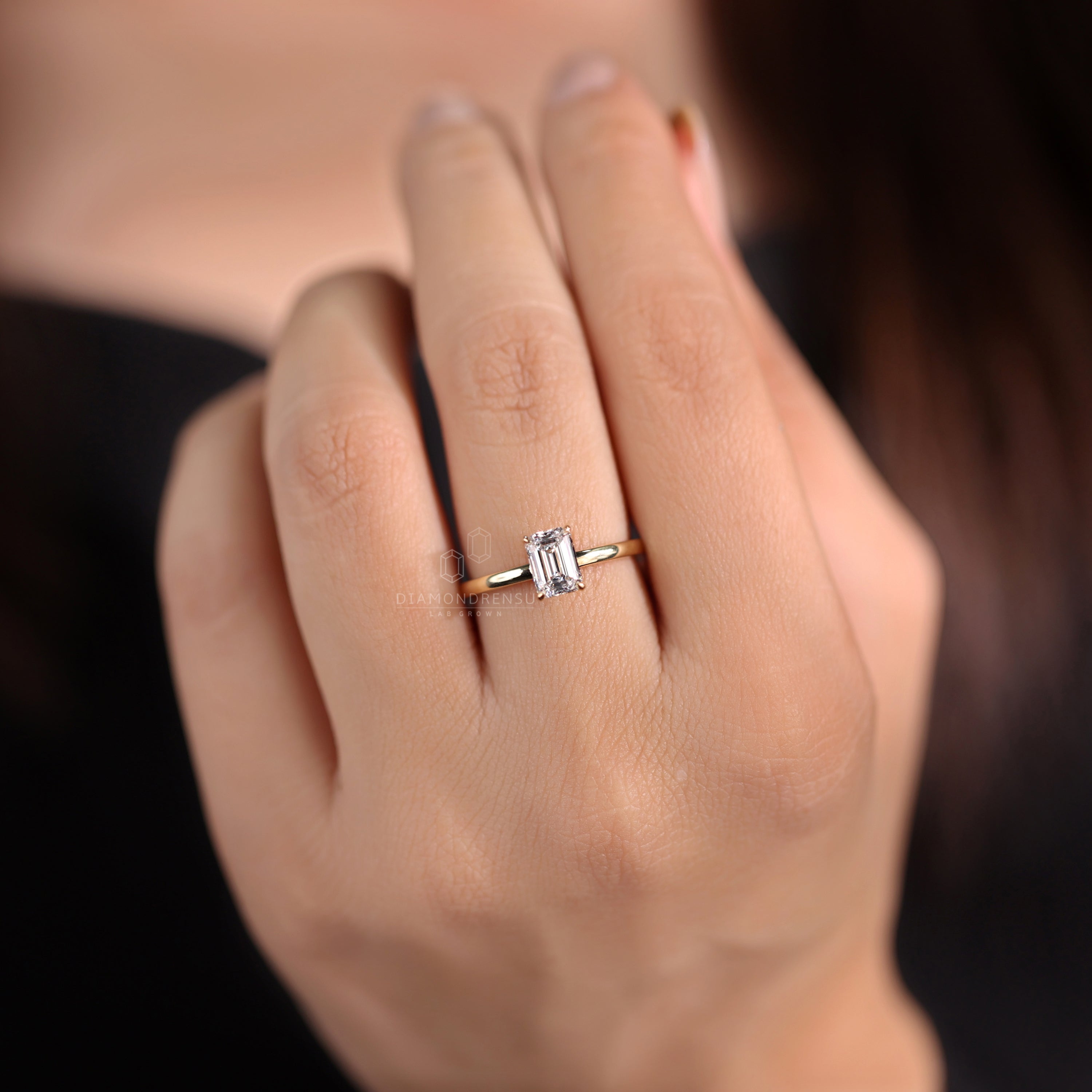 lab created diamond engagement ring - diamondrensu