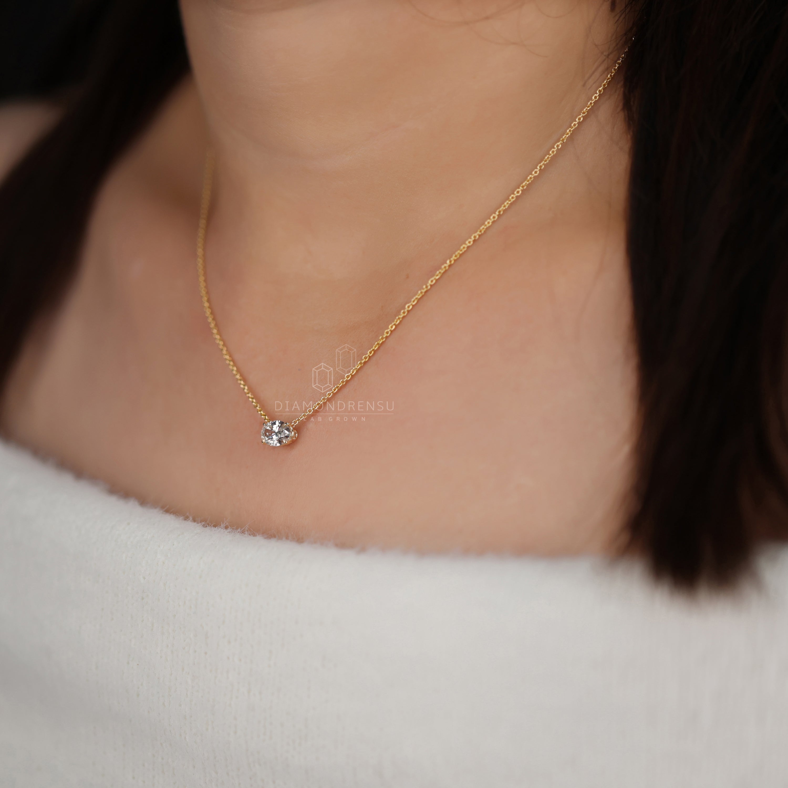 Dainty Rae Teardrop Diamond Necklace | Caitlyn Minimalist