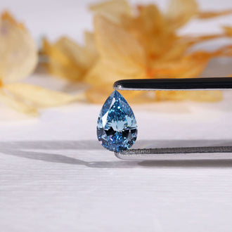 IGI certified blue pear shaped diamond.
