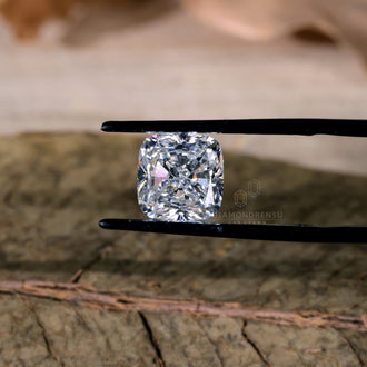 Cushion cut lab grown diamond featured as loose lab grown diamond and 3 carat diamond.
