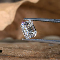 Fancy emerald cut diamond lab grown certified.
