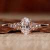 oval lab grown diamond engagement ring