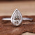 1.04 CT Pear Cut Lab Grown Diamond Solitaire Engagement Ring, IGI Certified