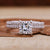 princess cut lab grown diamond wedding ring set