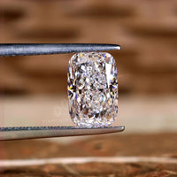 A lab grown diamond in elongated cushion cut is a loose diamond.
