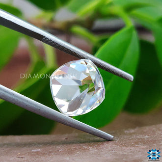 Buy moissanite stone in Cushion Old Mine Cut Moissanite form for personalized wedding jewelry.