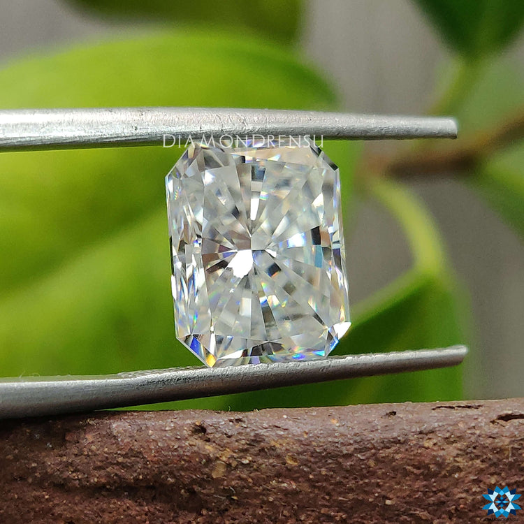 Radiant Cut Moissanite crafted in 4.21 carat Moissanite for heirloom ring designs.