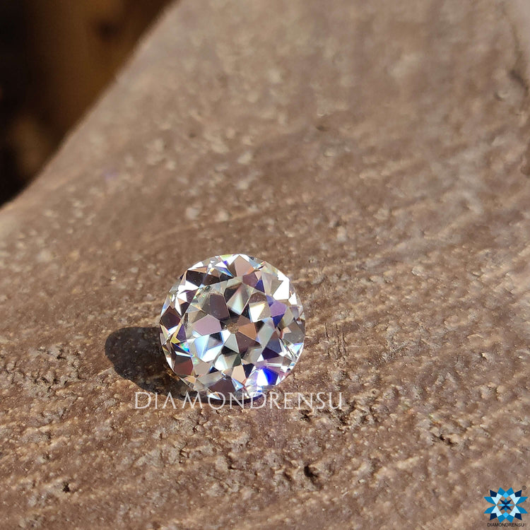 Moissanite old European cut in colorless grade for rings, pendants, or earrings.
