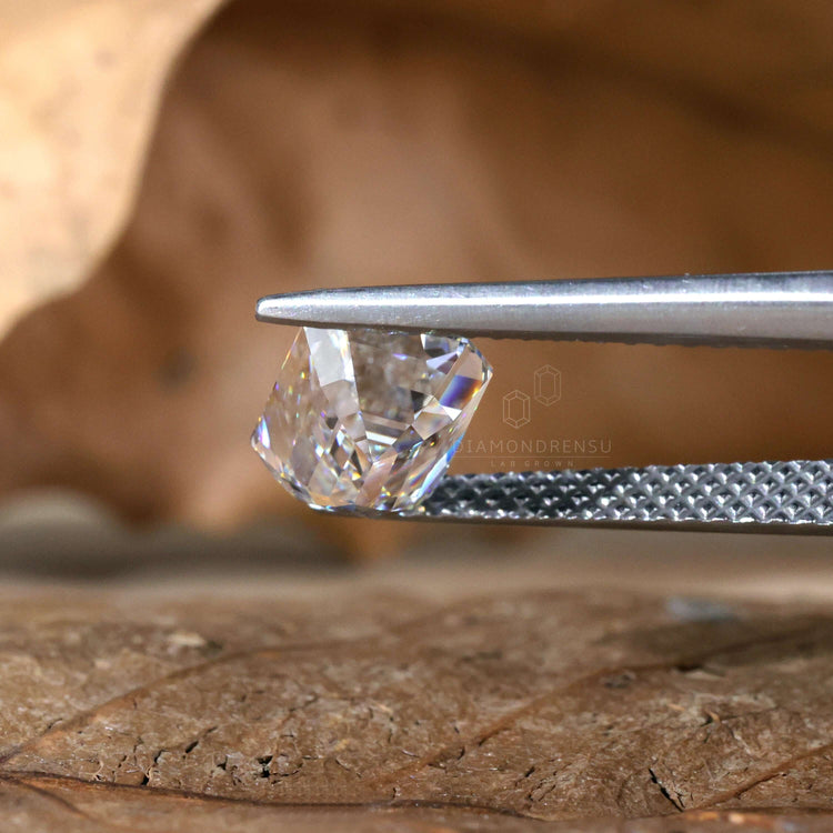 Lab grown emerald cut diamond IGI certified.
