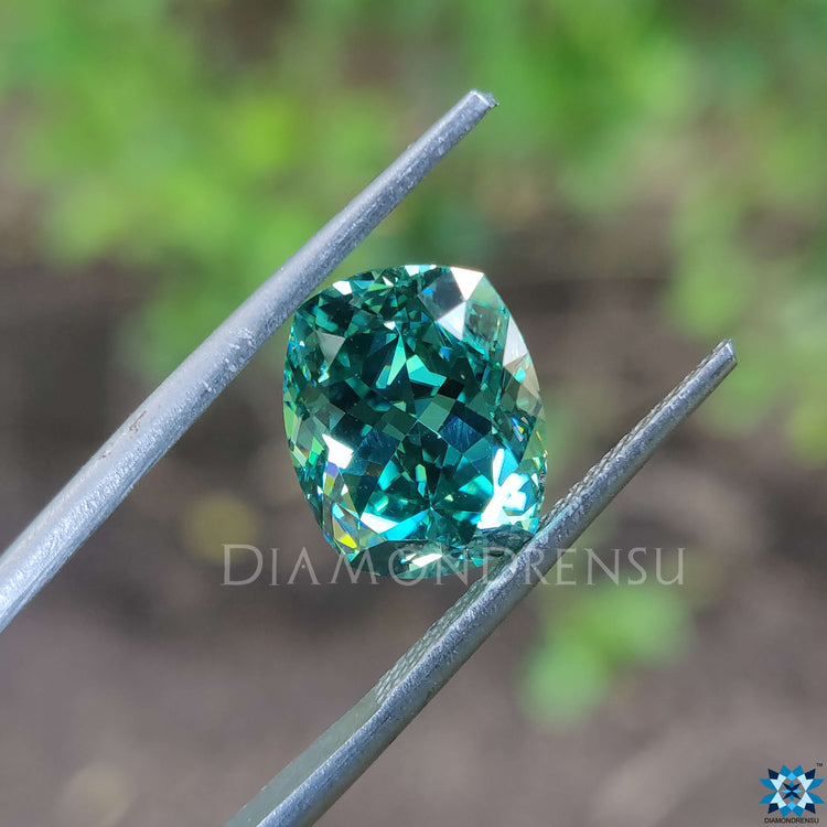 Moissanite Cushion Divine Cut listed under 3.96 carat Moissanite by Diamondrensu.