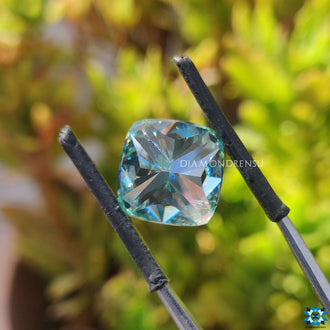 7.40 carat cushion brilliant cut shown for rings or pendants.