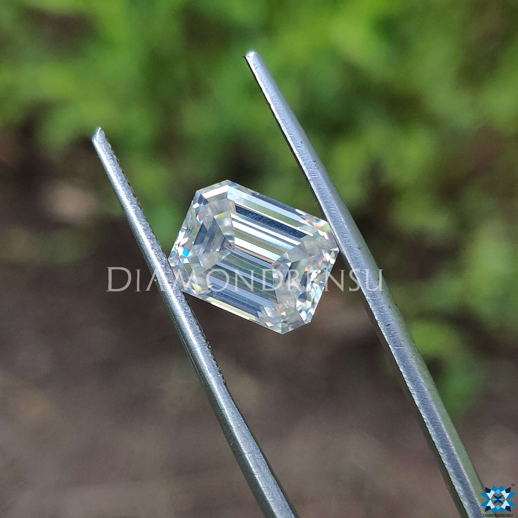 2.79 CT Classic Emerald Step Cut Near Colorless Loose Moissanite