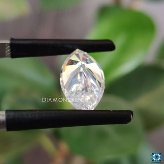 3.15 carat moissanite glowing with marquise moissanite facets.
