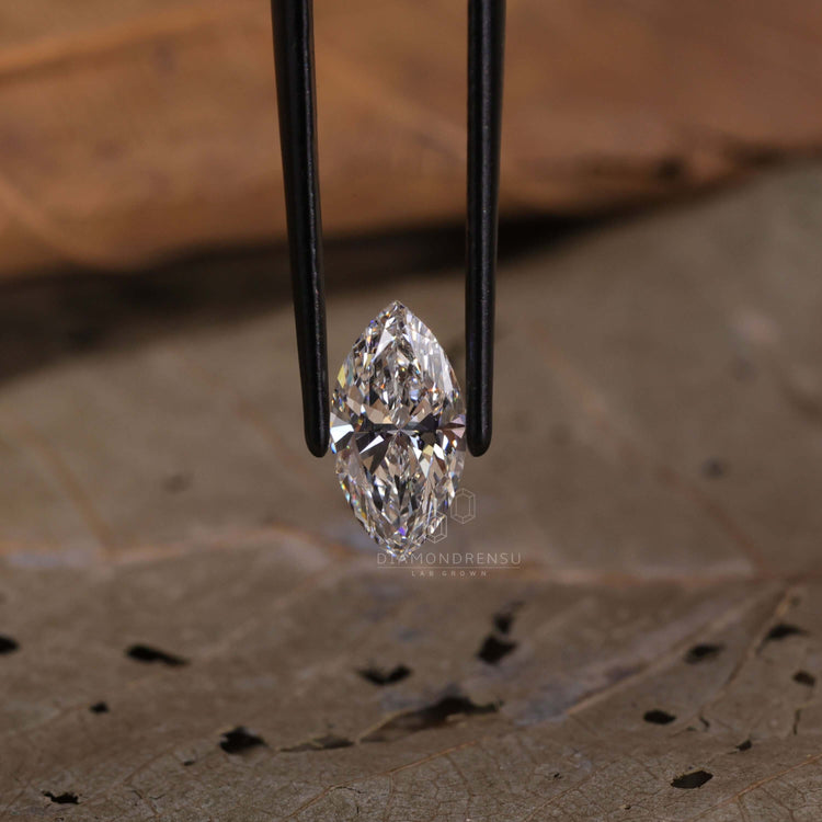 Loose diamond marquise cut lab grown diamond.
