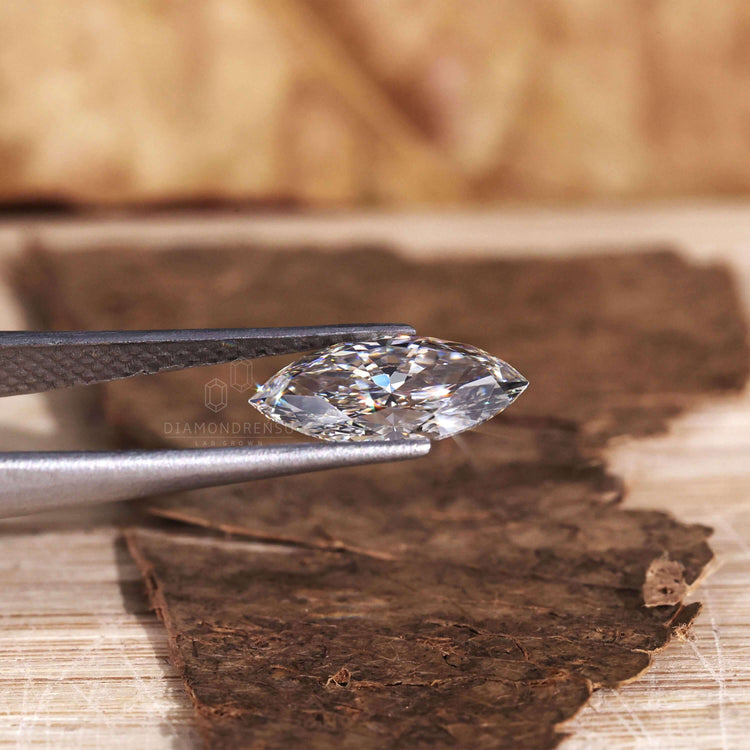 1.5 CT marquise diamond as a lab grown diamond.
