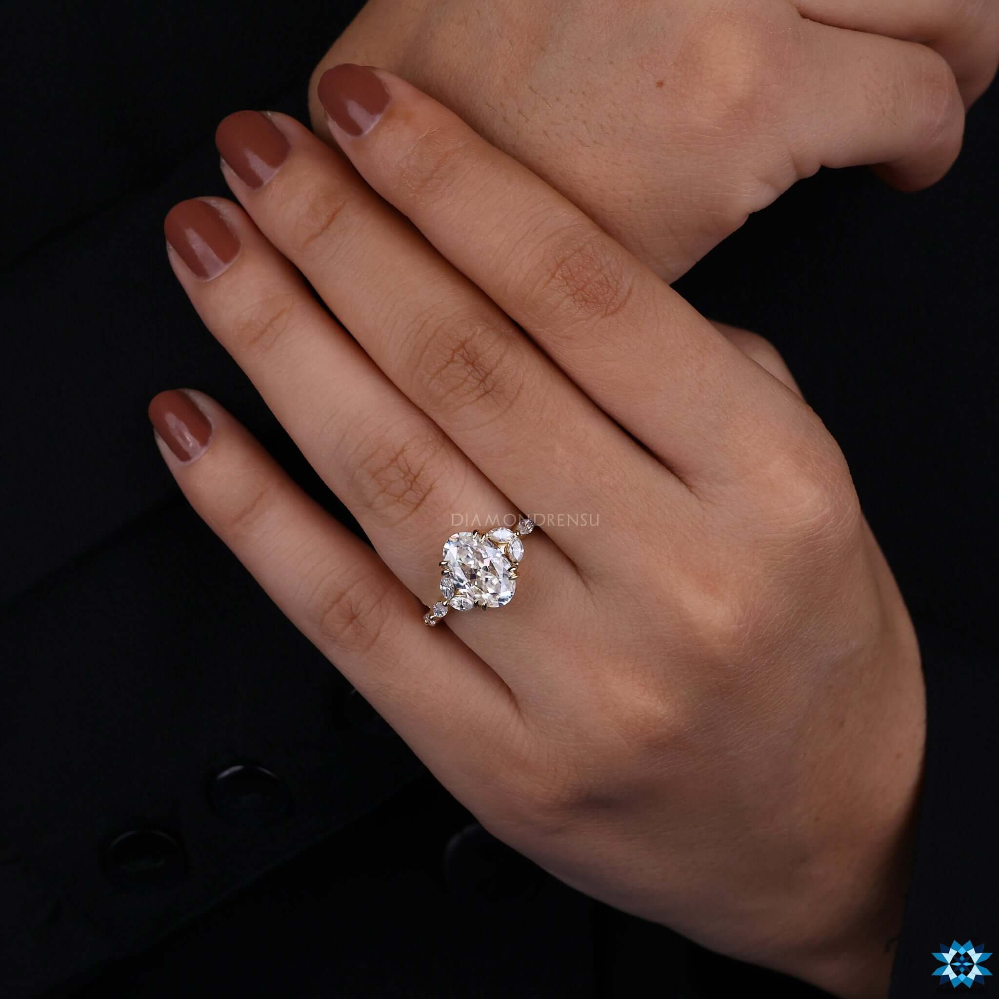 Radiant marquise moissanite gemstone, perfect for any occasion