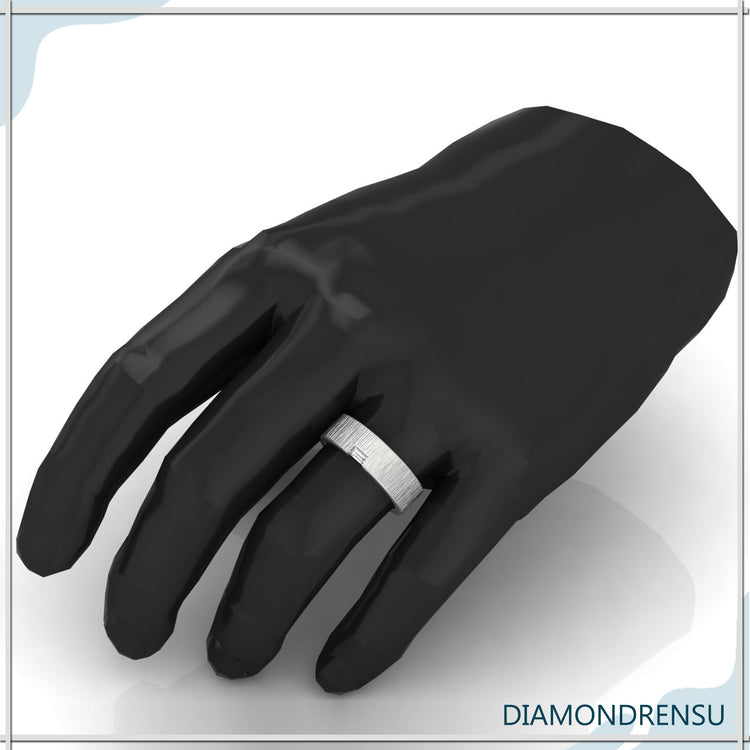 Wedding bands baguette cut with Lab Grown Diamond accents.
