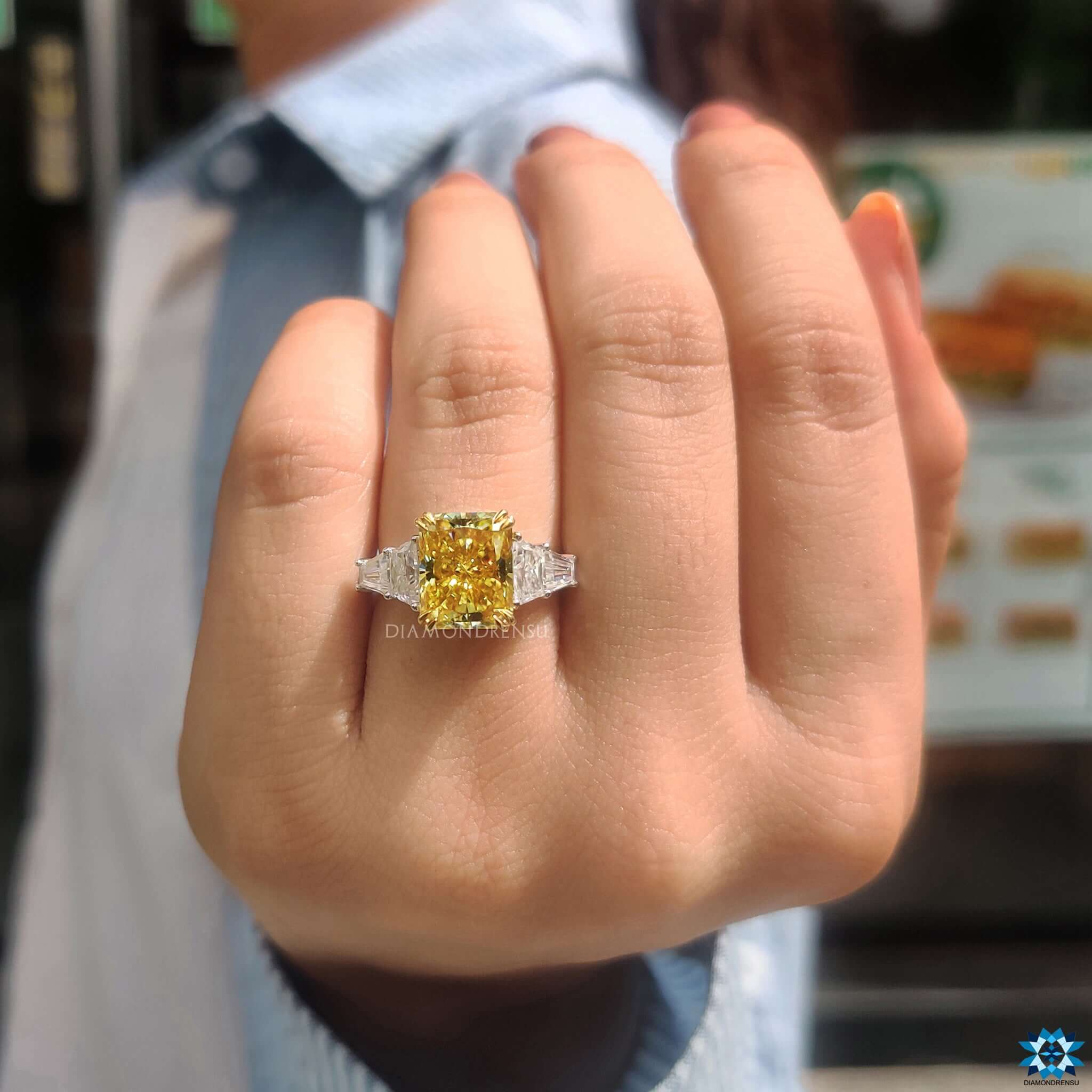2024 New Luxury Yellow Color Rectangle Engagement Ring for Women  Anniversary Gift Jewelry Wholesale R6557 - AliExpress