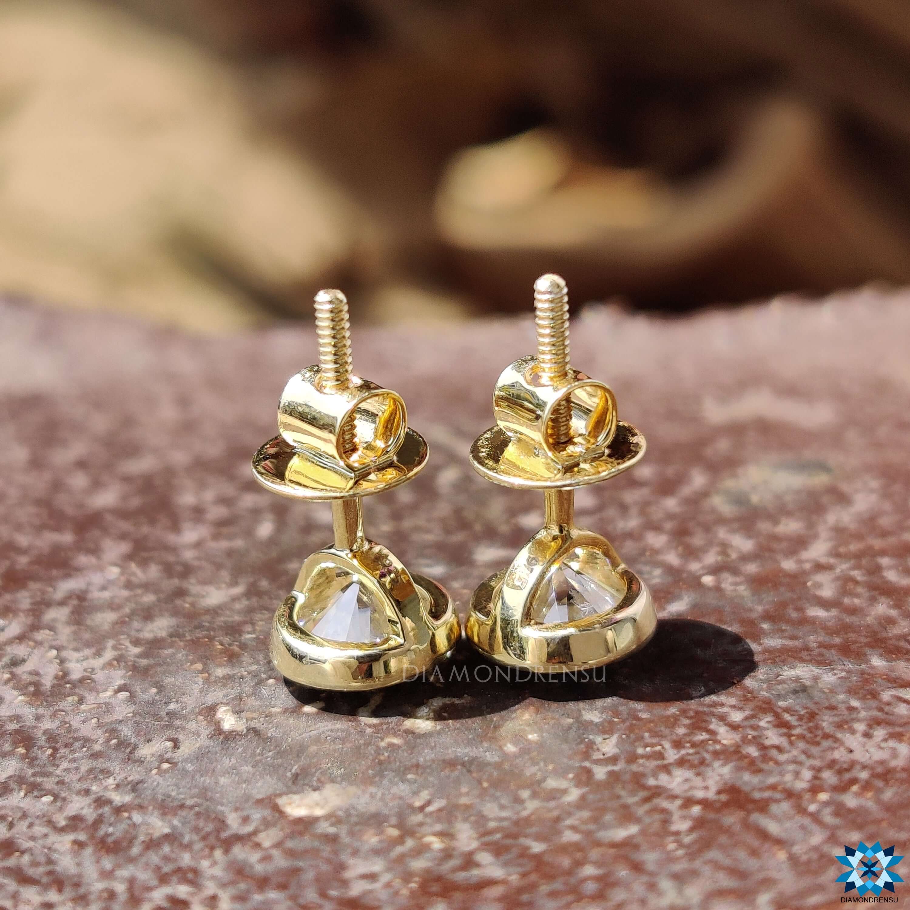 round moissanite earrings - diamondrensu