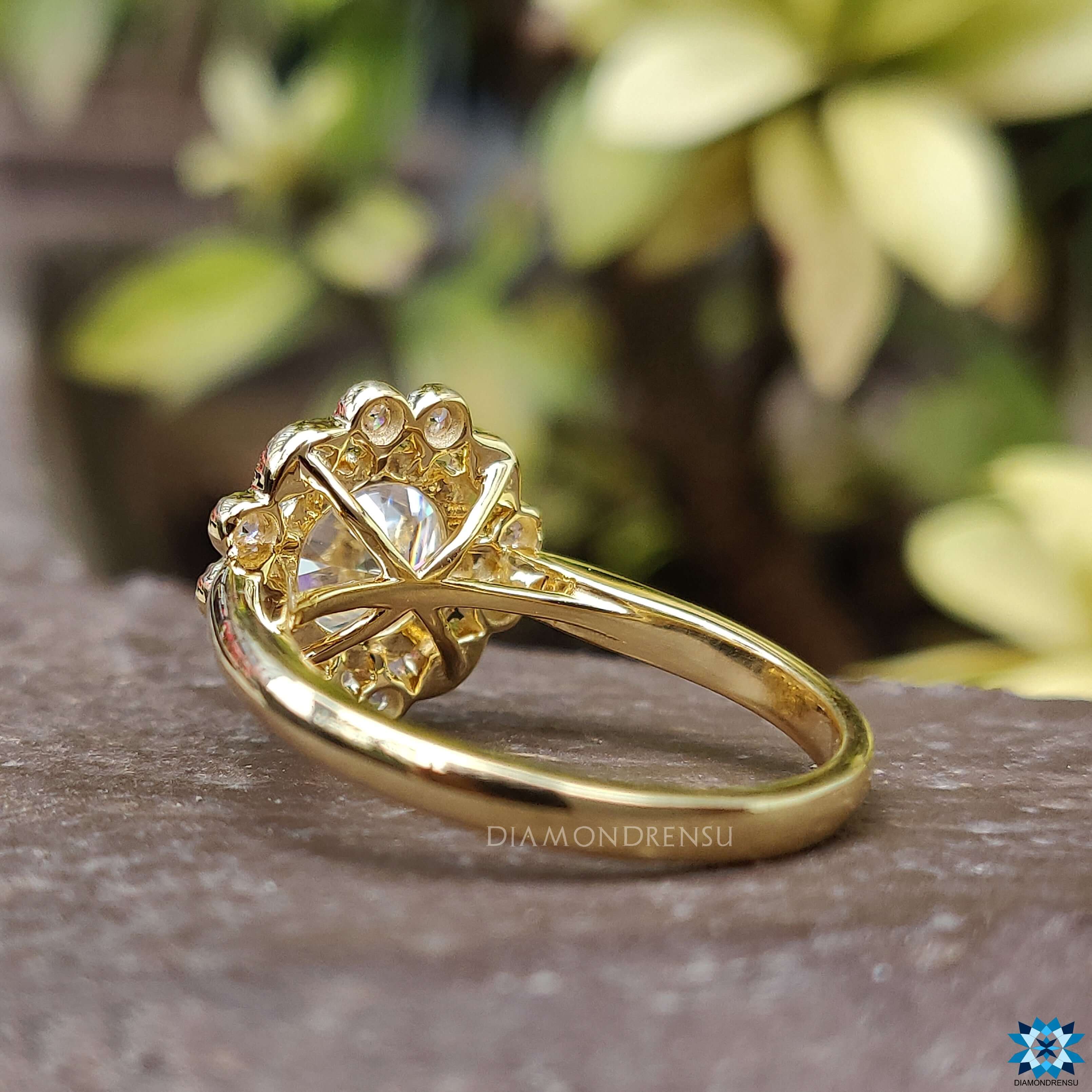 Unique Engagement Ring Nature Inspired Wedding Ring Floral Ring Rose Gold Diamond  Ring Flower Engagement Ring Diamond Wedding Ring -  Canada