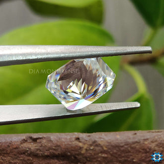Moissanite stone offered in Radiant Cut by diamondrensu for daily wear custom jewelry.