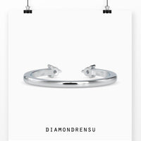 Two stone wedding band with handmade jewelry craftsmanship from DiamondRensu.
