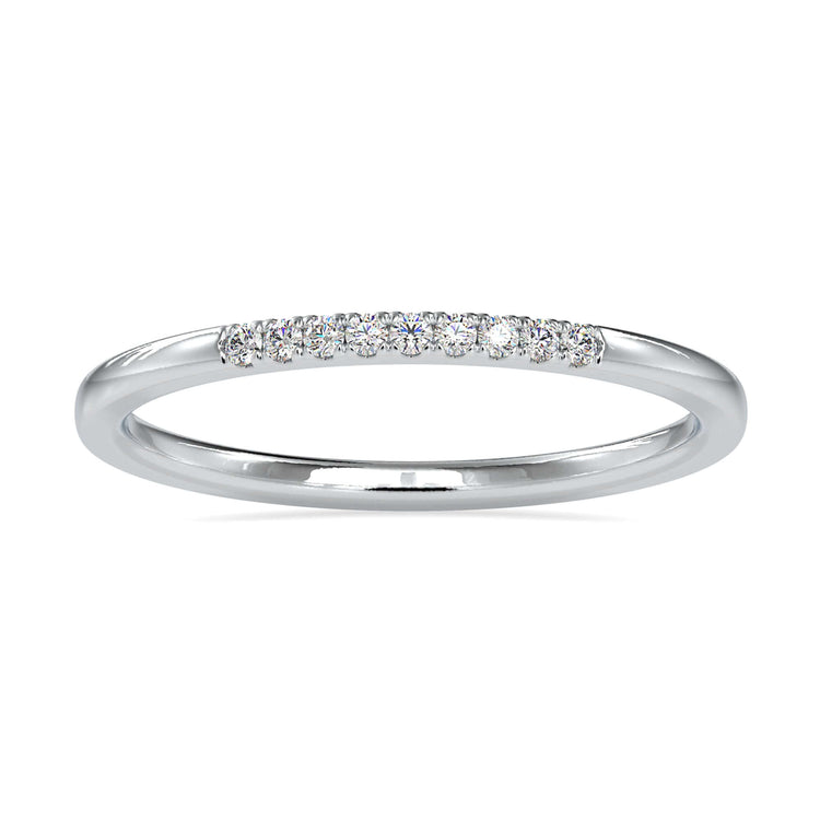 IGI certified white gold eternity band featuring lab diamonds.
