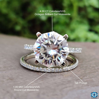 moissanite bridal set